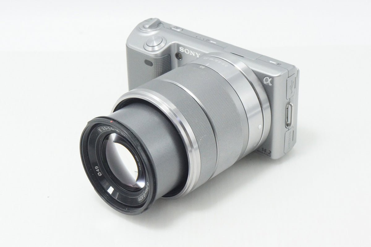 良品 SONY ソニー NEX-5 ズームレンズキット（ E 18-55mm OSS）ミラーレス一眼カメラ シルバー 260909k