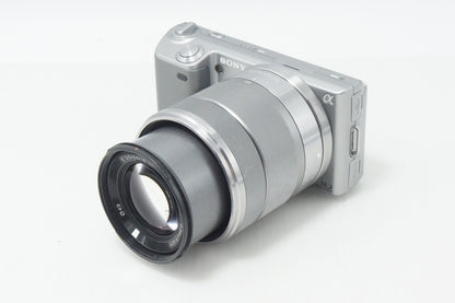 良品 SONY ソニー NEX-5 ズームレンズキット（ E 18-55mm OSS）ミラーレス一眼カメラ シルバー 260909k