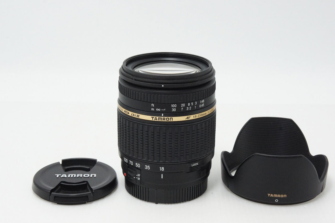 Excellent Condition TAMRON AF 18-250mm F3.5-6.3 Di II LD Aspherical IF MACRO A18 Canon EF Mount APS-C With Hood 260326d