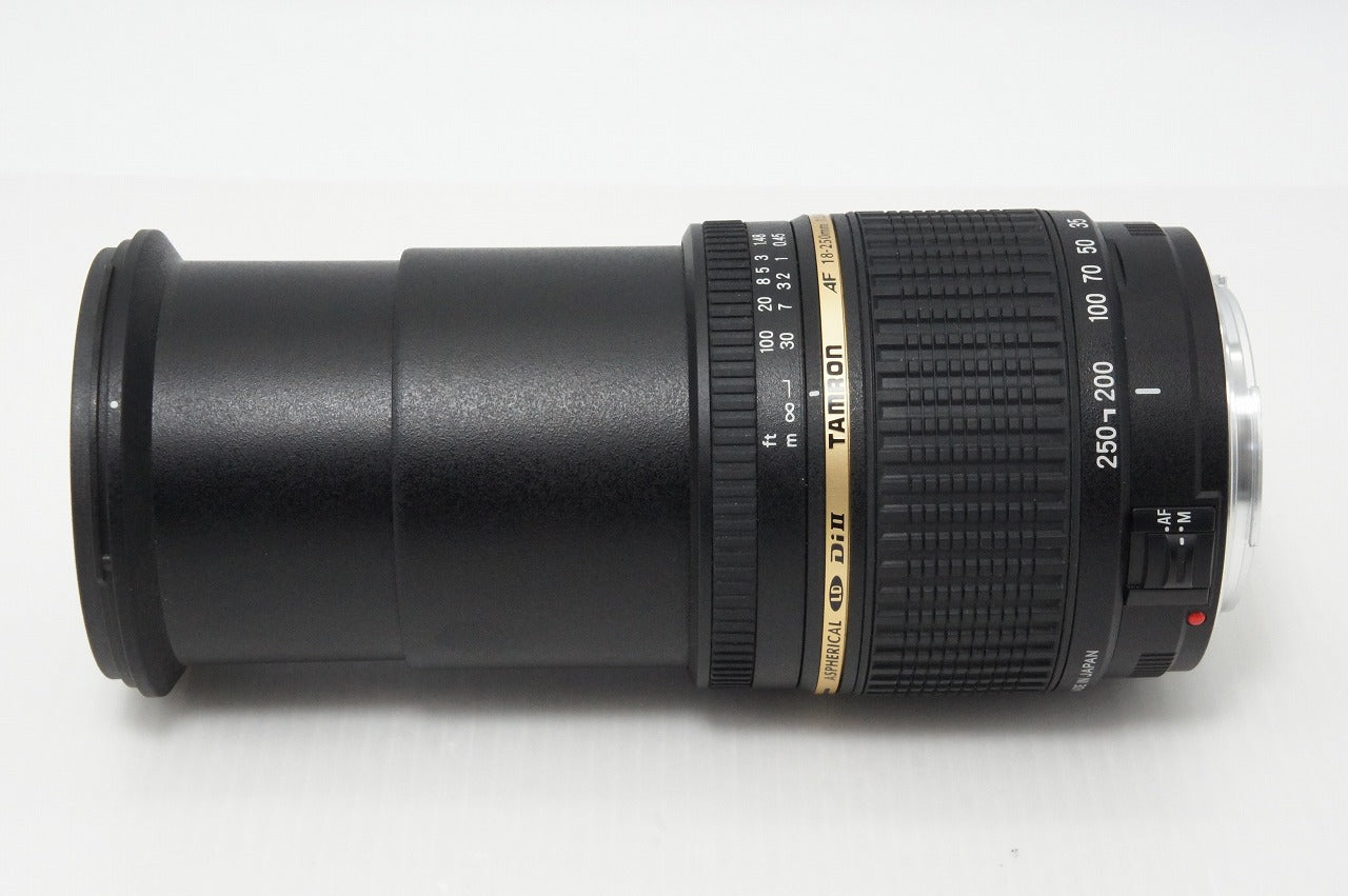 Excellent Condition TAMRON AF 18-250mm F3.5-6.3 Di II LD Aspherical IF MACRO A18 Canon EF Mount APS-C With Hood 260326d