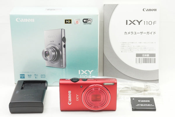 良品 Canon キヤノン IXY 110F コンパクトデジタルカメラ レッド 元箱付 240313c