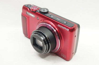 美品 OLYMPUS オリンパス STYLUS SH-21 コンパクトデジタルカメラ レッド 250614c
