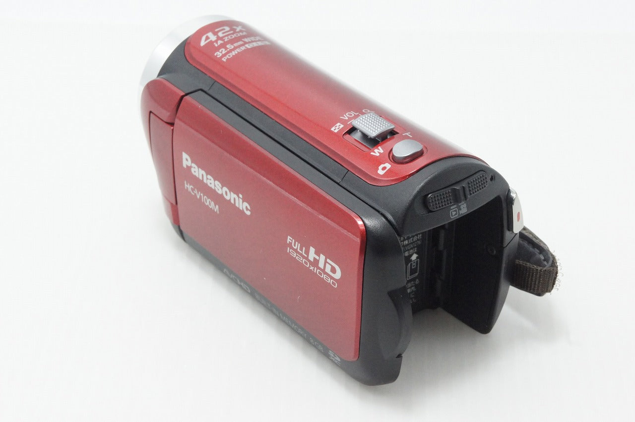 美品 Panasonic パナソニック HC-V100M デジタルビデオカメラ レッド