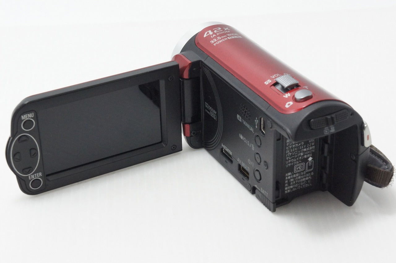 美品 Panasonic パナソニック HC-V100M デジタルビデオカメラ レッド