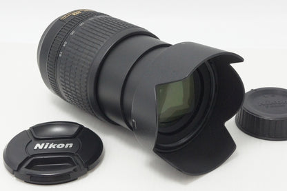 美品 Nikon ニコン AF-S DX NIKKOR 18-105mm F3.5-5.6G ED VR APS-C ズームレンズ フード付 260907l
