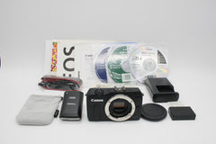 美品 Canon キヤノン EOS M ボディ ミラーレス一眼カメラ ブラック 90EX付 260904c