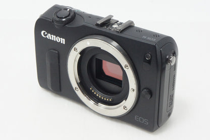 美品 Canon キヤノン EOS M ボディ ミラーレス一眼カメラ ブラック 90EX付 260904c