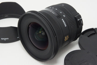 美品 SIGMA シグマ 10-20mm F3.5 EX DC HSM Nikon ニコン Fマウント APS-C ズームレンズ フード 元箱付 260529c