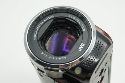 Good condition JVC Kenwood Everio GZ-E265 Digital Video Camera Red with original box 260221w