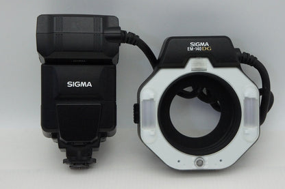 良品 SIGMA シグマ ELECTRONIC FLASH MACRO EM-140 DG EO-ETTL II Canon用 キヤノン 251217h