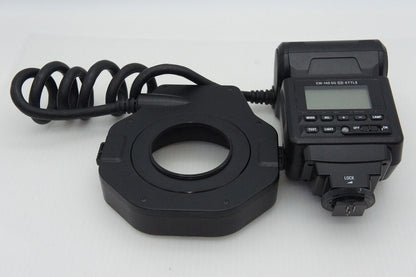 良品 SIGMA シグマ ELECTRONIC FLASH MACRO EM-140 DG EO-ETTL II Canon用 キヤノン 251217h