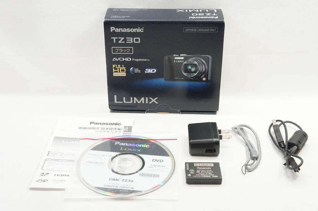訳あり品 Panasonic パナソニック LUMIX DMC TZ30 コンパクトデジタルカメラ ブラック 元箱付 250610c