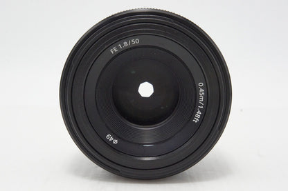 良品 SONY ソニー FE 50mm F1.8 SEL50F18F Eマウント 単焦点レンズ フルサイズ フード付 260527ak