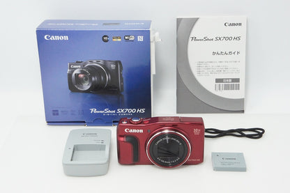 Excellent Condition Canon PowerShot SX700 HS Compact Digital Camera Red with Original Box 260401d