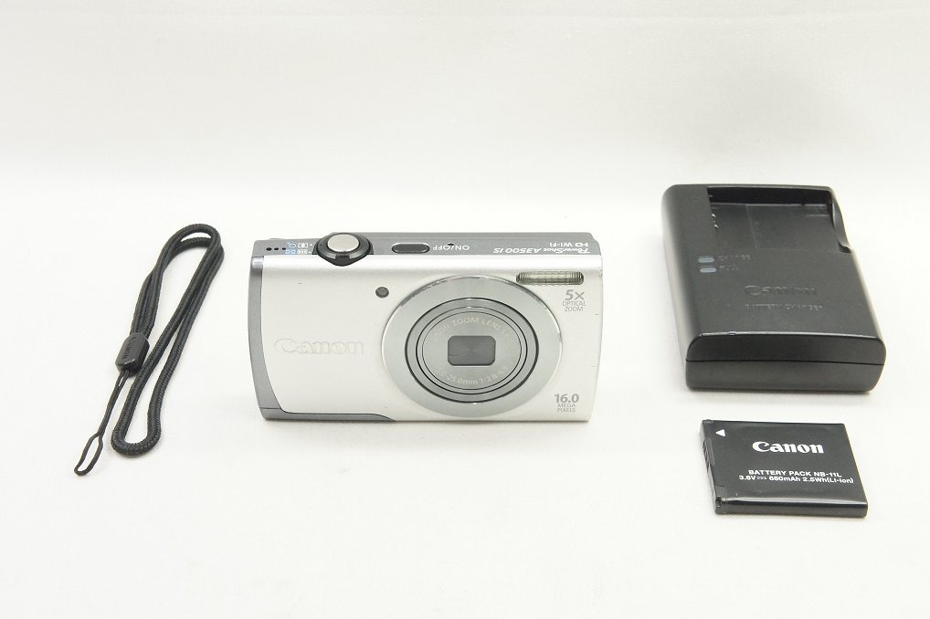 Canon キヤノン PowerShot A3500 IS コンパクトデジタルカメラ シルバー 250605d