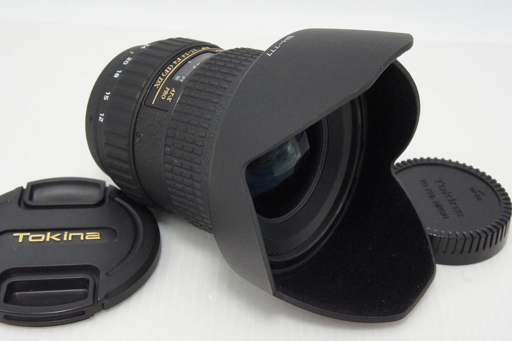 美品 Tokina トキナー AT-X PRO DX 12-24mm F4 ASPHERICAL IF Nikon Fマウント APS-C ズームレンズ フード付 260528o