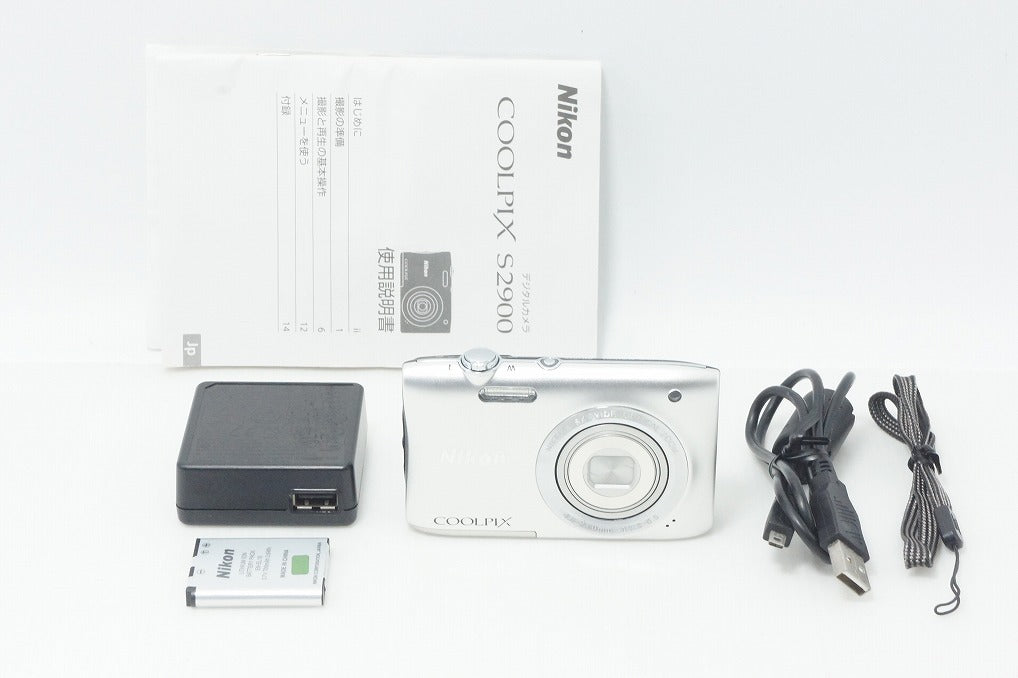 美品 Nikon ニコン COOLPIX S2900 コンパクトデジタルカメラ シルバー 260910c
