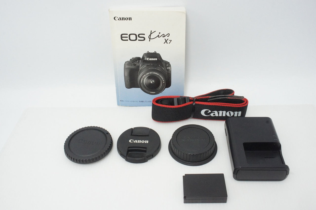 良品 Canon キヤノン EOS Kiss X7 ボディ + EF-S 18-55mm IS STM レンズキット デジタル一眼レフカメラ 260526a