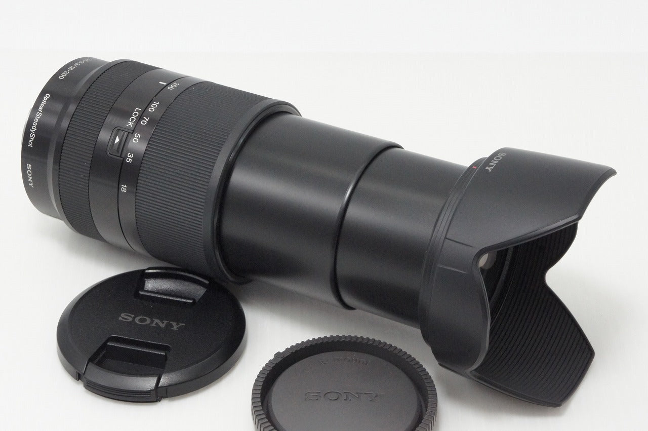 美品 SONY ソニー E 18-200mm F3.5-6.3 OSS LE SEL18200LE Eマウント APS-C ズームレンズ フード 元箱付 260527cb