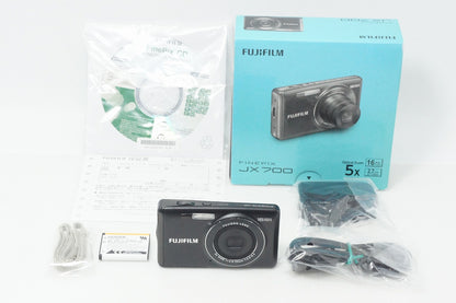 美品 FUJIFILM 富士フイルム FinePix JX700 コンパクトデジタルカメラ ブラック 元箱付 260910f
