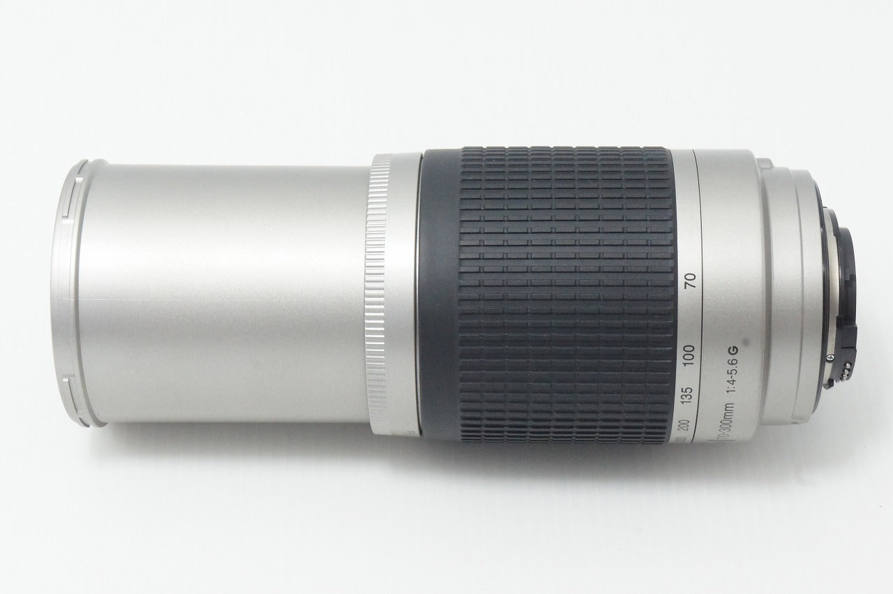 美品 Nikon ニコン AF ZOOM NIKKOR 70-300mm F4-5.6G ズームレンズ シルバー Fマウント フルサイズ フード付 260602c