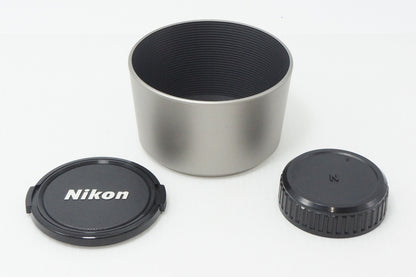 美品 Nikon ニコン AF ZOOM NIKKOR 70-300mm F4-5.6G ズームレンズ シルバー Fマウント フルサイズ フード付 260602c