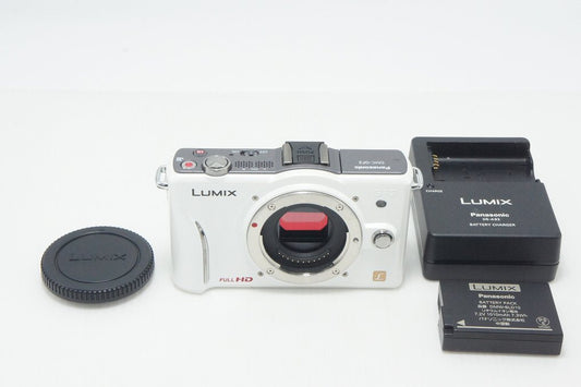 美品 Panasonic パナソニック LUMIX DMC-GF2 ボディ ミラーレス一眼カメラ シェルホワイト 260911e