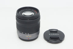 美品 Panasonic パナソニック LUMIX G VARIO 14-42mm F3.5-5.6 ASPH. MEGA O.I.S H-FS014042 マイクロフォーサーズ ズームレンズ 260911q