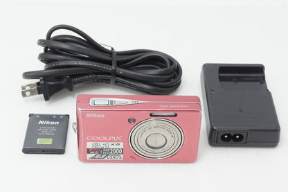 Nikon COOLPIX S510 Compact Digital Camera Raspberry Red 260603c