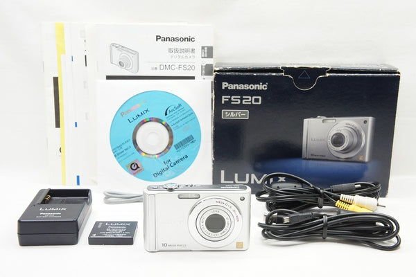 良品 Panasonic パナソニック LUMIX DMC-FS20 コンパクトデジタルカメラ シルバー 元箱付 240707l