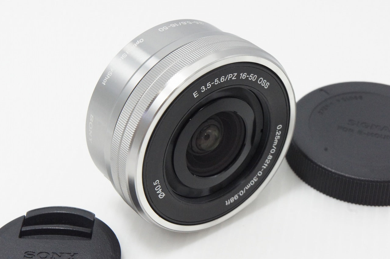 良品 SONY ソニー E PZ 16-50mm F3.5-5.6 OSS SELP1650 シルバー Eマウント APS-C ズームレンズ 260529g