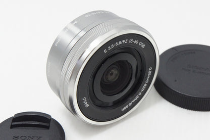 良品 SONY ソニー E PZ 16-50mm F3.5-5.6 OSS SELP1650 シルバー Eマウント APS-C ズームレンズ 260529g