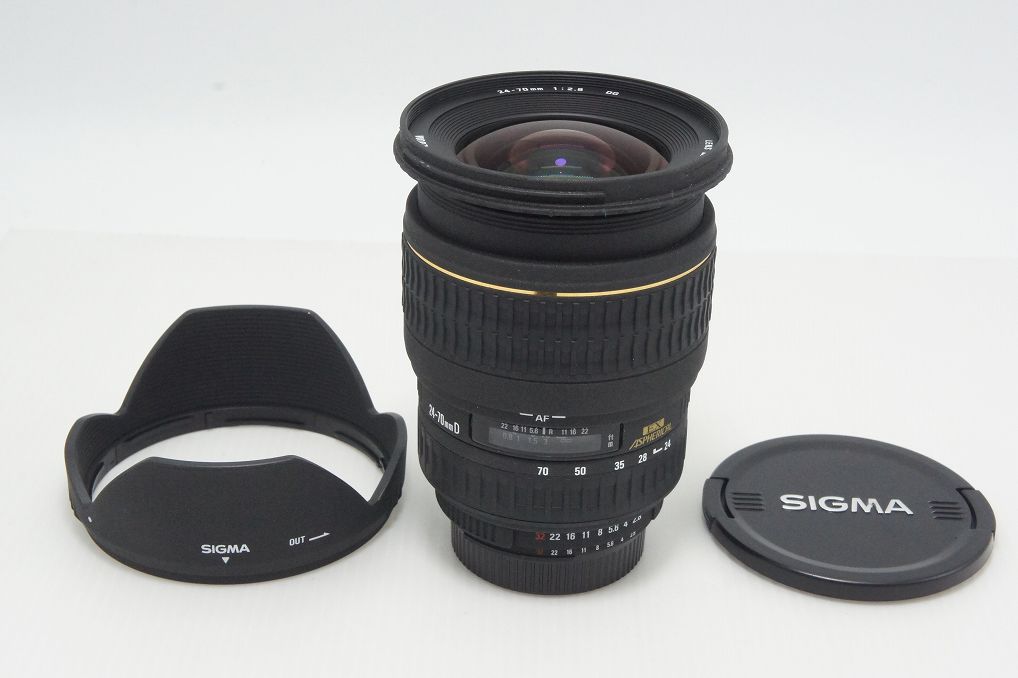 SIGMA シグマ 24-70mm D F2.8 EX DG ASPHERICAL Nikon ニコン Fマウント フルサイズ ズームレンズ フード付 260916g