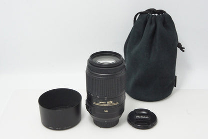 美品 Nikon ニコン AF-S DX NIKKOR 55-300mm F4.5-5.6G ED VR APS-C ズームレンズ フード ポーチ付 260603af