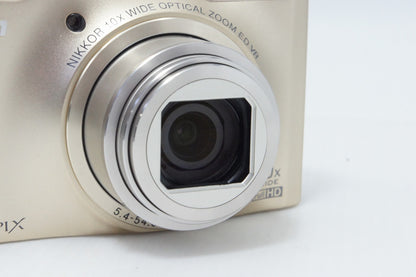 良品 Nikon ニコン COOLPIX S8100 コンパクトデジタルカメラ プレシャスゴールド 元箱付 260403v