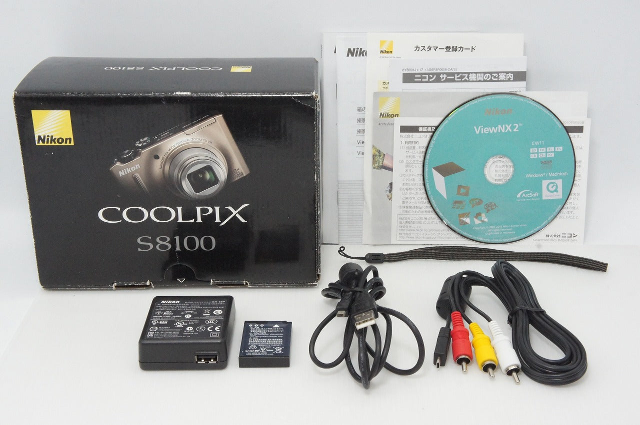 良品 Nikon ニコン COOLPIX S8100 コンパクトデジタルカメラ プレシャスゴールド 元箱付 260403v