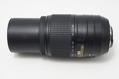 美品 Nikon ニコン AF-S DX NIKKOR 55-300mm F4.5-5.6G ED VR APS-C ズームレンズ フード ポーチ付 260603af