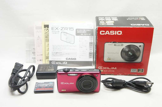 CASIO カシオ EXILIM EX-ZR15 コンパクトデジタルカメラ レッド 元箱付 250614j