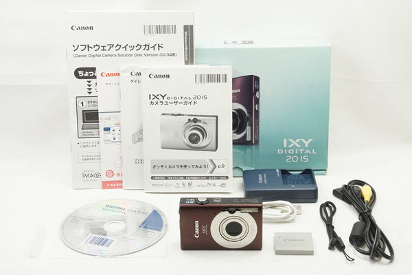 良品 Canon キヤノン IXY DIGITAL 20 IS コンパクトデジタルカメラ ブラウン 元箱付 240324d