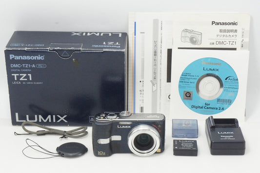 Panasonic パナソニック LUMIX DMC-TZ1 コンパクトデジタルカメラ ブルー 元箱付 260916h