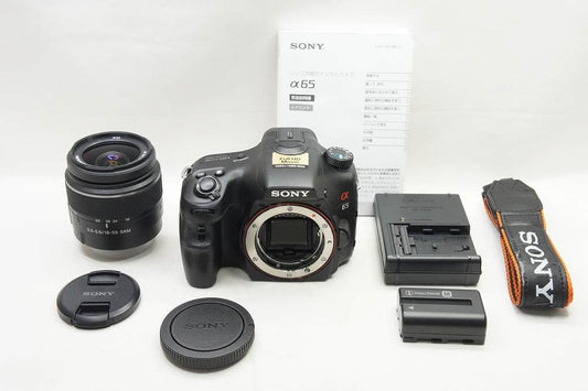 良品 SONY ソニー α65 ボディ + DT 18-55mm レンズキット SLT-A65VK デジタル一眼カメラ 250608g