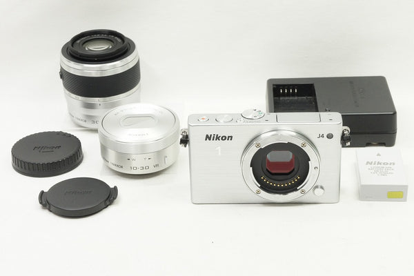 美品 Nikon ニコン 1 J4 ダブルズームキット ミラーレス一眼カメラ シルバー 240324a