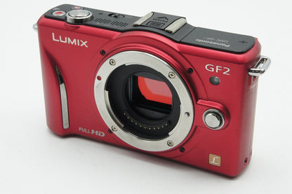 良品 Panasonic パナソニック LUMIX DMC-GF2 ボディ ミラーレス一眼カメラ ファインレッド 251220c