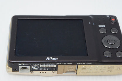 Nikon ニコン COOLPIX S3300 コンパクトデジタルカメラ スイートゴールド 260403ak