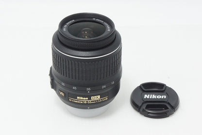 美品 Nikon ニコン AF-S DX NIKKOR 18-55mm F3.5-5.6G VR APS-C ズームレンズ 260603ae