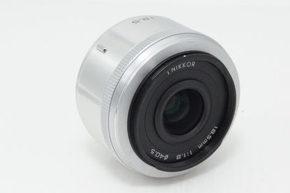 Nikon 1 NIKKOR 18.5mm F1.8 Prime Lens Silver With Original Box 260403ah