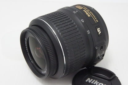 美品 Nikon ニコン AF-S DX NIKKOR 18-55mm F3.5-5.6G VR APS-C ズームレンズ 260603ae