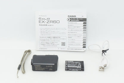 美品 CASIO カシオ EXILIM EX-ZR60 コンパクトデジタルカメラ ホワイト 260403h