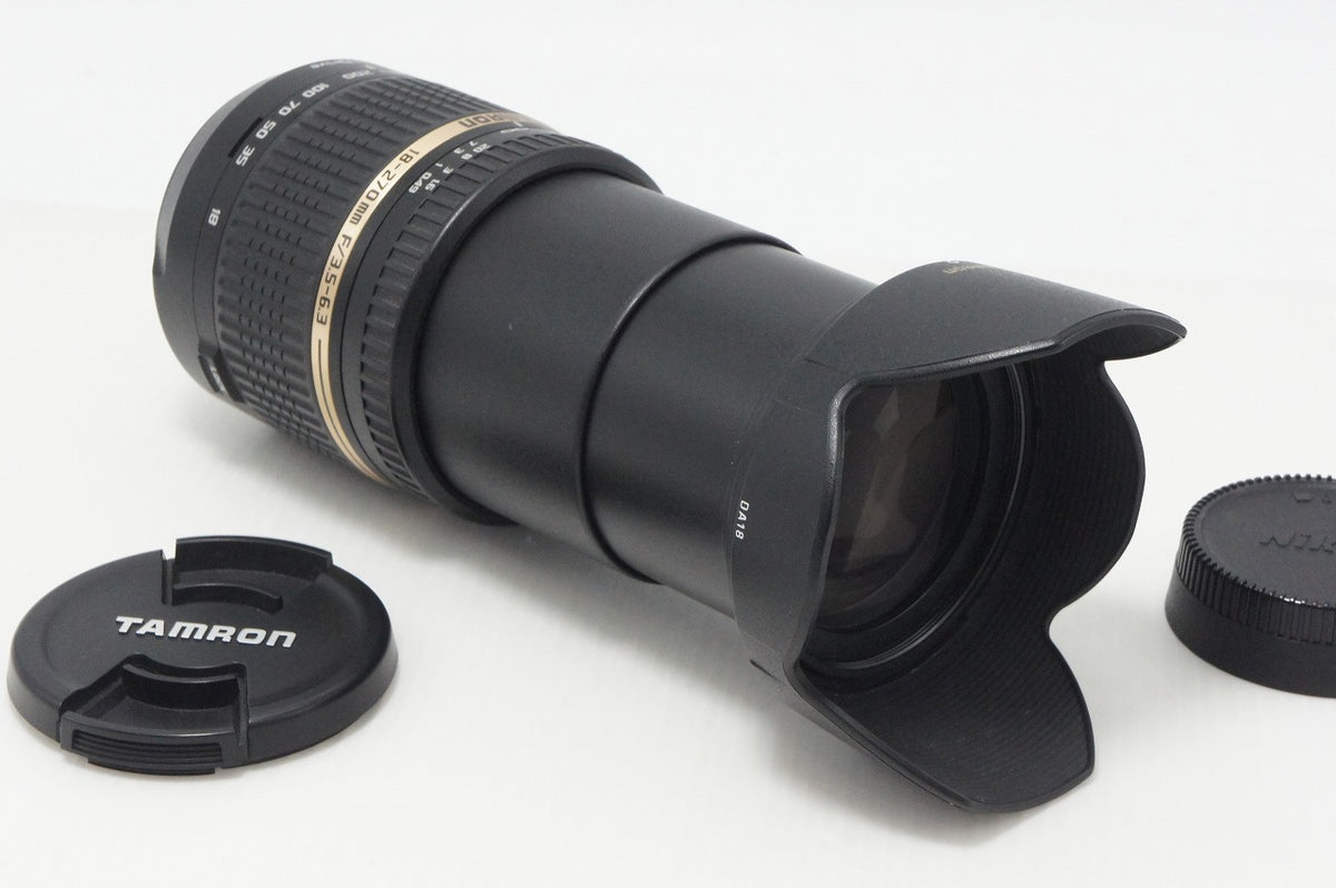 TAMRON タムロン 18-270mm F3.5-6.3 Di II VC PZD B008 Nikon ニコン Fマウント APS-C ズームレンズ フード付 260917h