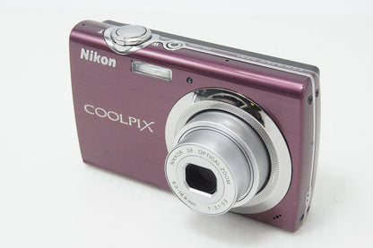 美品 Nikon ニコン COOLPIX S230 コンパクトデジタルカメラ パープル 元箱付 260603g